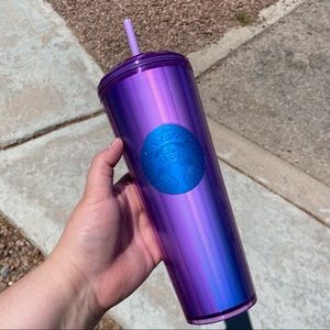STARBUCKS Summer 2022 Purple Blue Iridescent Tumbler Limited Edition NWT